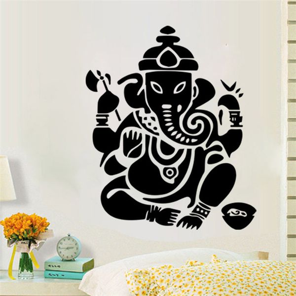 Art Design Indian Namaste Words God Column Religion Wall Stickers Decal Vinyl Buddhist Mandala Home Decor Bedroom Flower Mural Decals Stickers Decals