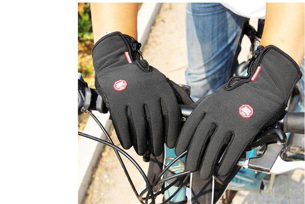 Luvas de motocicleta inverno moto luva motorista de carro guantes luvas de toque quente preto-30 equitação acessórios286o