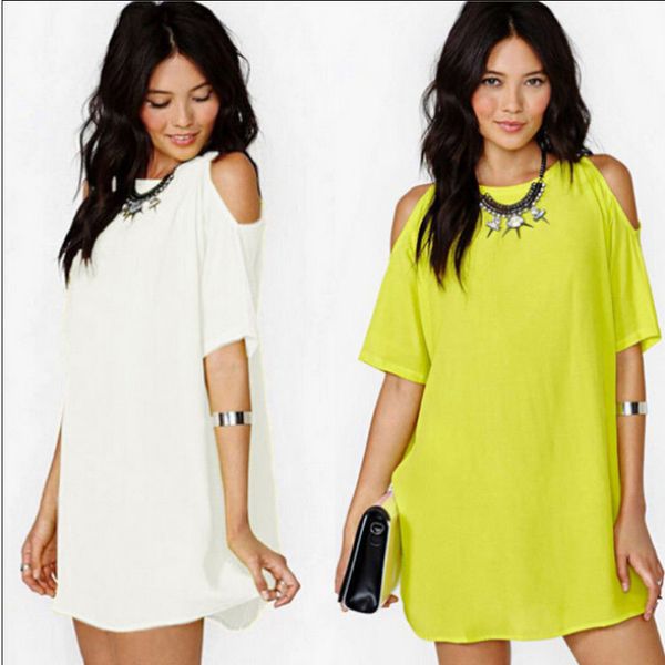 

wholesale-fashion summer style brand chiffon mini dress women strapless loose beach casual dresses plus 3xl solid clothing, Black;gray