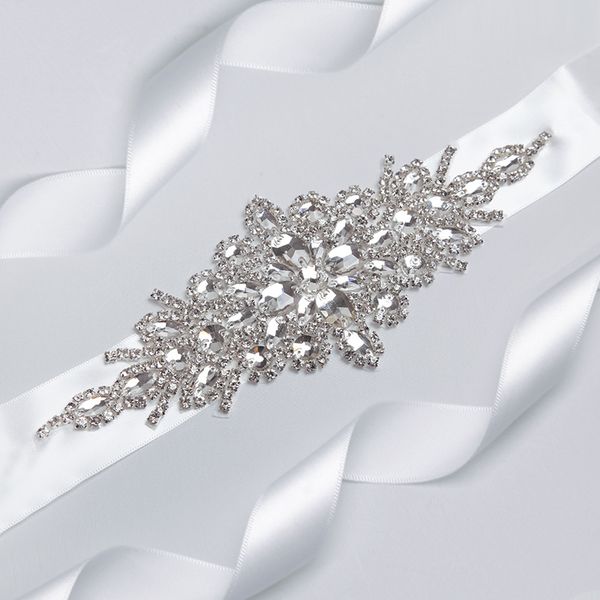 

gorgeous wedding belts sparkling beads crystal long wedding sashes white bridal sashes new arrival accessories l-092