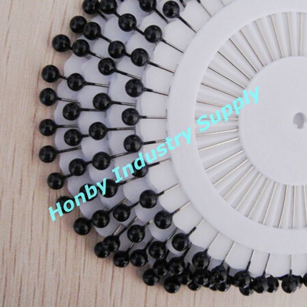 

38 mm nice black round ball decorative boutquet pins for wedding decoration 960 pcs per pack, Gray