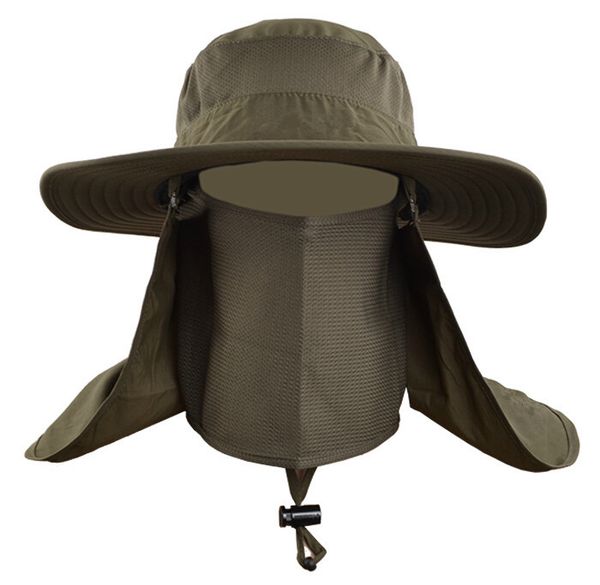

wholesale-outdoor men women collapsible fast quick drying uv neck protection fishing hat , summer breathable climbing sun cap hip, Blue;gray