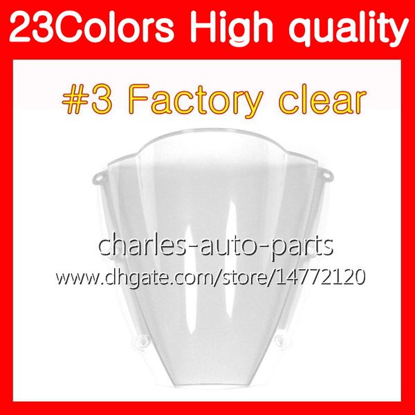 100 % neue Motorrad-Windschutzscheibe für Honda CBR600F3 CBR 600 CBR600 F3 97 98 CBR600RR CBR 600 F3 1997 1998, Chrom, Schwarz, klarer Rauch, Wi331J