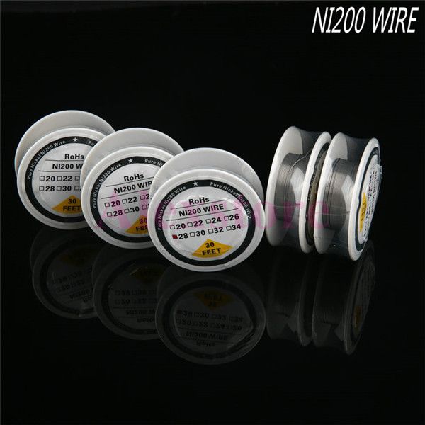 Ni 200 Nickeldraht Ni200 Draht Heizwiderstand Spulendocht 30 Fuß Spule AWG 22 24 26 28 30 32 Gauge Für RDA DHL