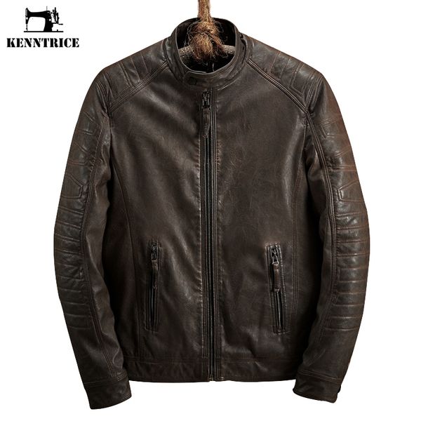 

wholesale- kenntrice winter slim coat motorcycle leather jacket warm men brand pilot leather jacket pelt faux sheepskin bomber jackets, Black