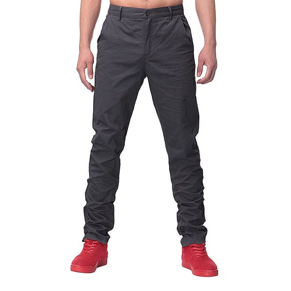 

wholesale- 2017 brand autumn spring casual pants new fashion slim straight men cargo pants man long chinos trousers business pants suits, Black