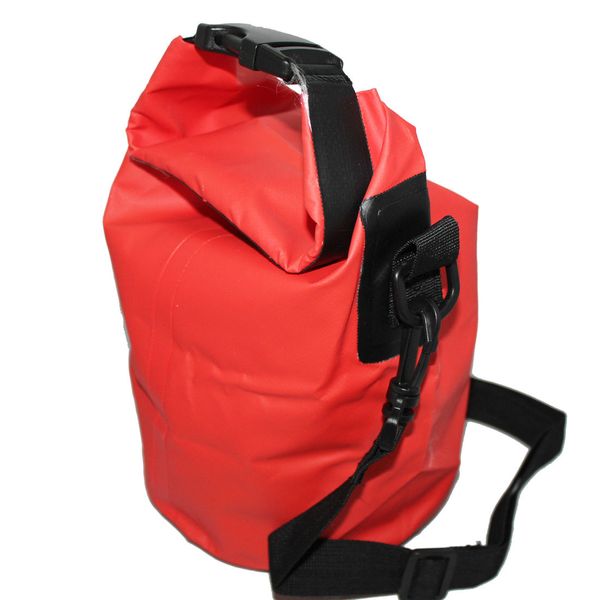 Nuova borsa impermeabile da 5 litri Borsa impermeabile per kayak Canoa Rafting Campeggio per escursioni Rosso Blu per la selezione