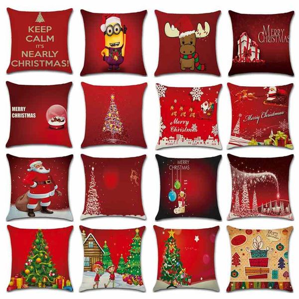 Various Christmas Series Bed Sofa Cushion Cover Pillow Case For