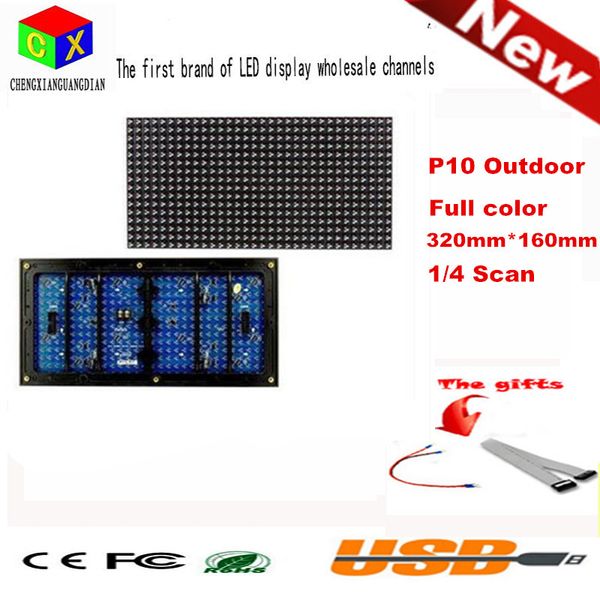 

full color programmable led scrolling sign message board display module 320*160mm 32*16 pixels p10 dip led module