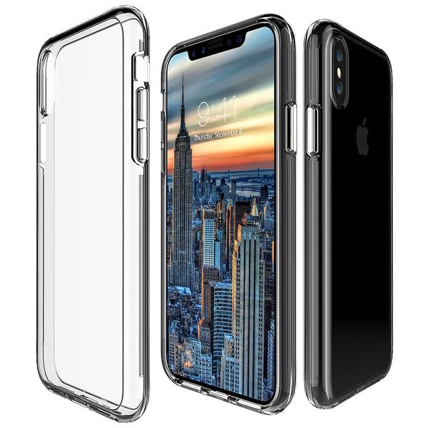 

For iphone x clear ca e 2 in 1 protective cry tal cover for am ung galaxy note 8 hard ca e with opp package
