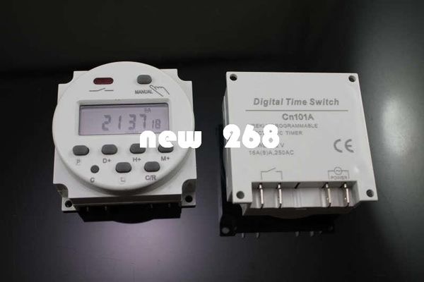 Temporizador programável 16A do temporizador do poder do LCD de 10pieces CN101A Digitas, 220V