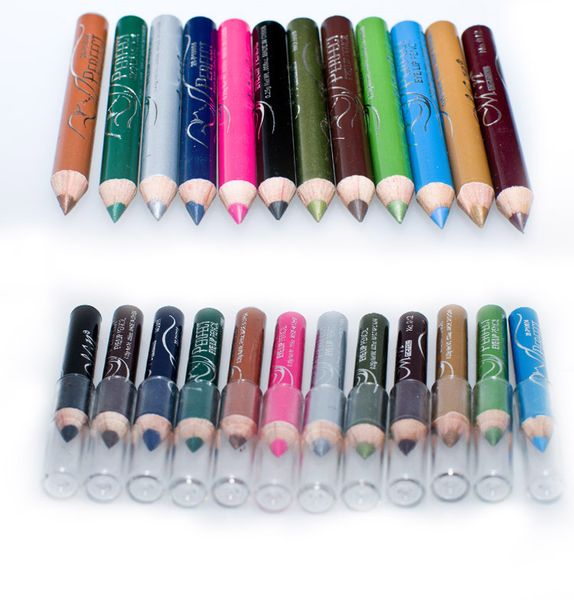 

wholesale-menow 12 colors eye shadow & liner combination pencil long lasting glitter eye pencil waterproof eye liner lipliner nz051