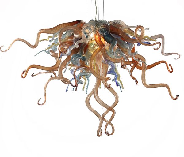 

lamps romantic art chandelier multicolor living room decor led light source hand blown glass pendant chandeliers