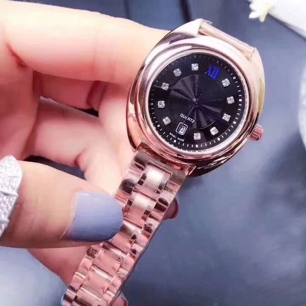 

фирменное платье женские часы класса люкс rhinestone 30 мм циферблат стальной ремешок с бриллиантами авто дата кварцевые часы для женщин лед, Slivery;brown
