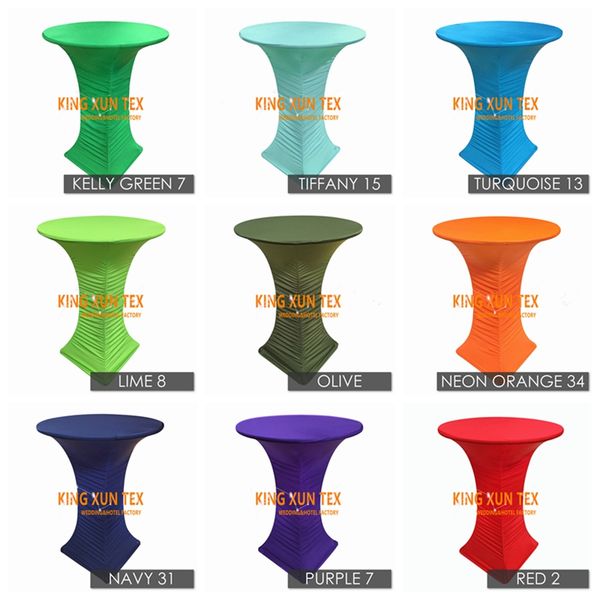 Nice Looking Ruffled Lycra Spandex Cocktail Table Cover Table
