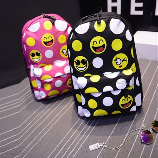 Emoji Grande Mochila Mochila Escolar Bolsa de cara sonriente /"Nuevo