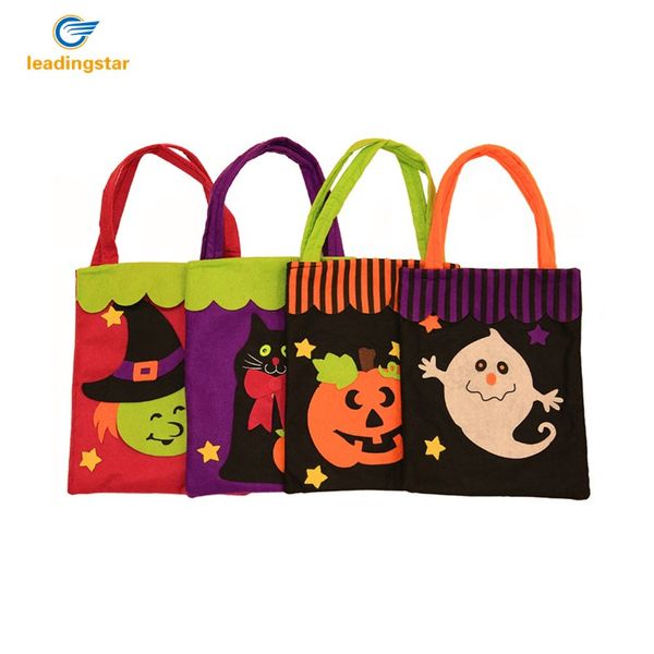 

wholesale- leadingstar cute halloween bags trick or treat candy bags witches pumpkin bags for kids presents decorative props zk15