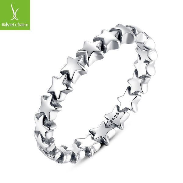 

personality 925 sterling silver band starry sky ring temperament charms sterling silver retro style wedding rings jewelry