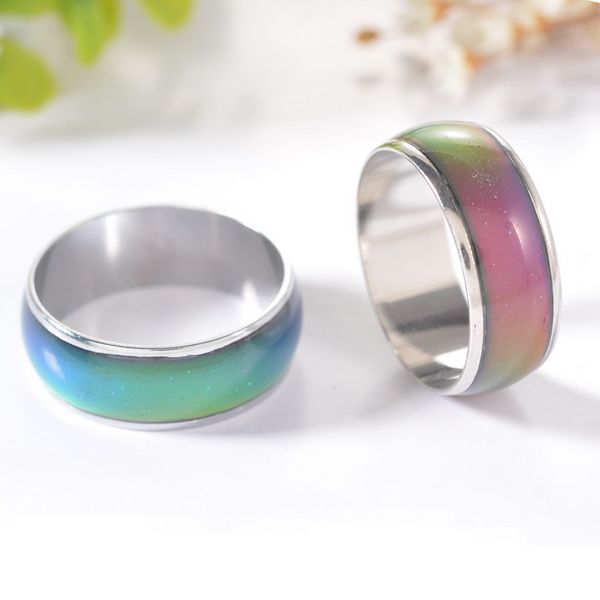 

wholesale-2015 silver tone color changing mood rings temperature emotion feeling rings for women/men fine jewelry 1pc