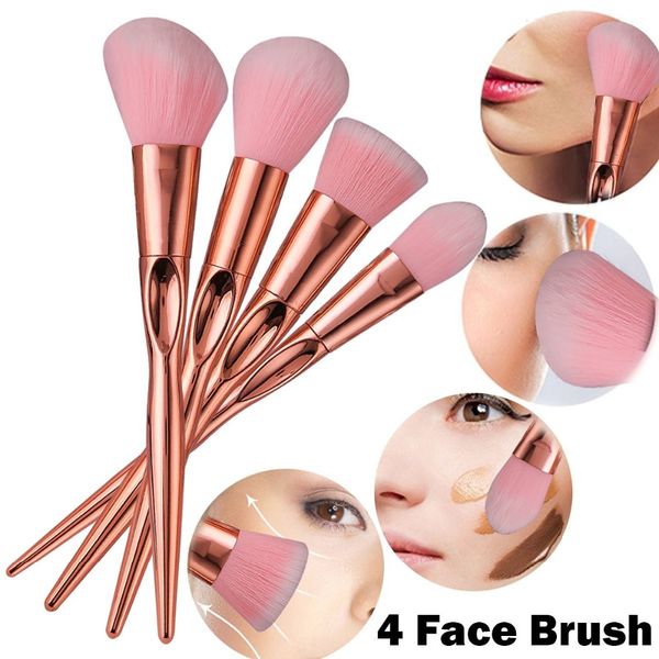 

eyeshadow make up brush lanci makeup brushes rose gold handle makeup brush set synthetic hair foundation contour powder