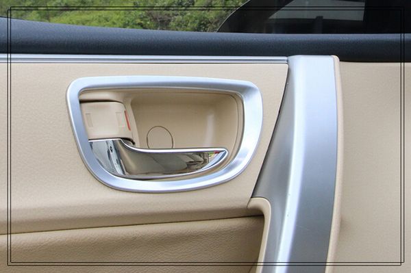 

abs chrome 4pcs car internal door handle trim frame for toyota corolla 2014-2017