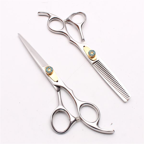 

6" 17.5cm japan 440c laser wire customized logo cutting thinning scissors or set reguler professional human hair scissor excellent new