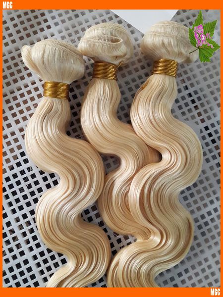 2019 New Body Wave Weave 60 Platinum Blonde Hair Extensions