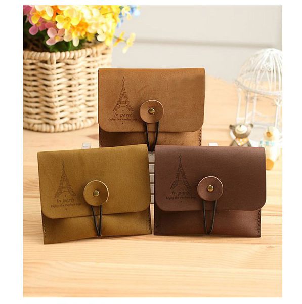 

2016 classic tower girls school bag cosmetic makeup bag key case coin pouch purse 3 colors, Red;black