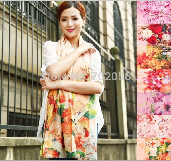

new arrival wool modal wrap poncho scarf wrap shawl womens 9 colors fashion 180*60cm #3784