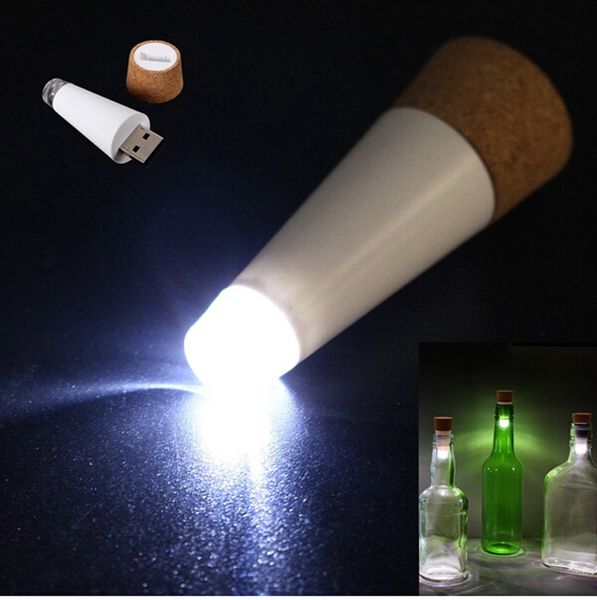 

new fashion design romantic cork shaped empty bottle plug light suck bottle light rechargeable usb bottle cork wine lamp led lighting