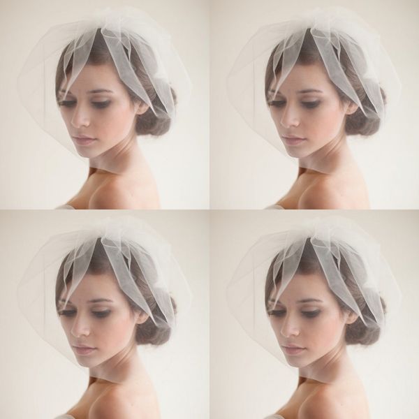 

new arrival blusher veils bridal accessories tulle edge single layer formal wed wedding veils bridal veils for wedding events, Black