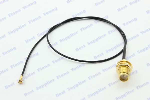 50 teile/los Schwarz 30 cm 1,13 Pigtail Kabel SMA Weibliche Schott zu Ufl./IPX Stecker Verlängerung Kabel Kostenloser Versand