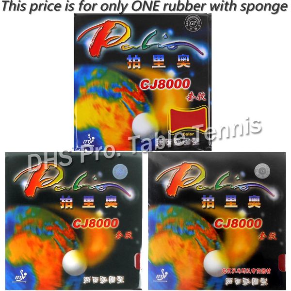 

wholesale- palio cj8000 (2-side loop type) pips-in table tennis / pingpong rubber with sponge (h36-38