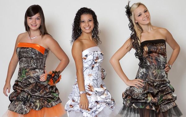 

in stock camo prom dresses short satin country homecoming dresses strapless party gown pick-up formal gown, Red