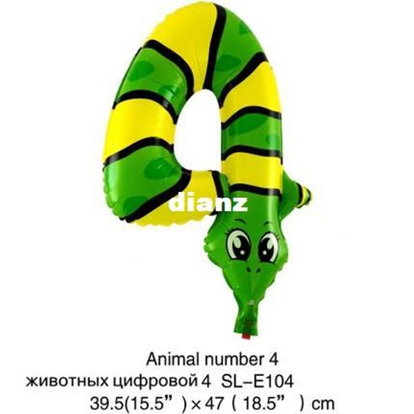

new arrive 16 inch animal number foil balloons kids party decoration happy birthday wedding decoration ballon gift