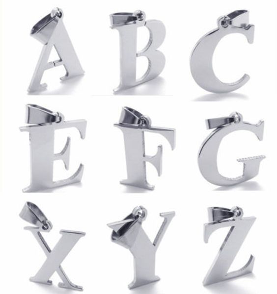 

От A до Z из нержавеющей стали алфавит начальные буквы очарование пара кулон ожере