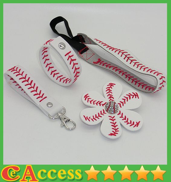 25 pezzi fascia da baseball + 25 pezzi fiocco da baseball + 25 portachiavi da baseball + 25 braccialetti da baseball