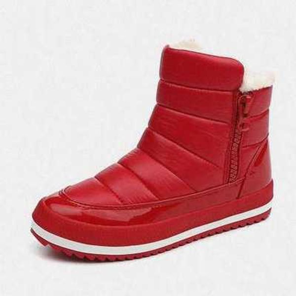 

women winter boots new brand waterproof shoes woman snow boots fur plush inside zip plus size warm women boots, Black
