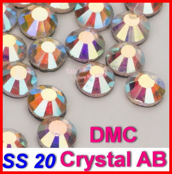 

wholesale-ss20 1440pcs/bag clear ab crystal dmc ix flatback glass rhinestones strass,trim iron on heat transfer fix crystal stones, Black
