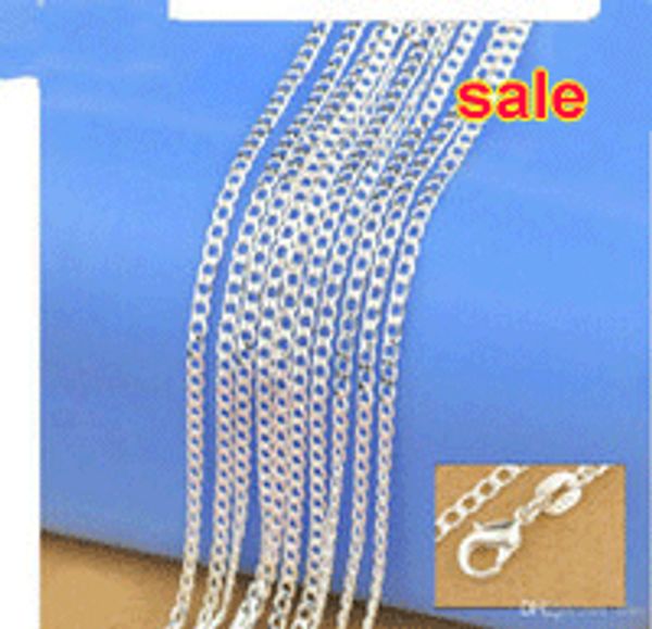 

2015 новый завод продажа 10 шт. 16" -30 " дюймов твердые 925 серебро мода снаряженная ожерелье цепь ювелирные изделия с омаров застежки, Silver