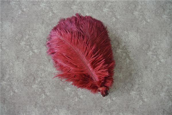 Wholesale 5 8inch Burgundy Ostrich Feather For Wedding Centerpiece