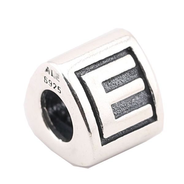 

100% стерлингового серебра подвески 925 Эль письмо E европейские подвески для Pandora бр