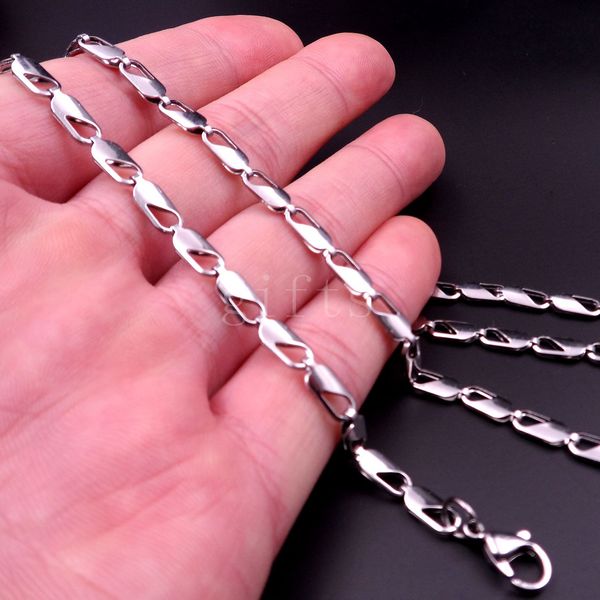 

fashion women's hollow out necklace charm stainless steel lace chain ship free, Silver