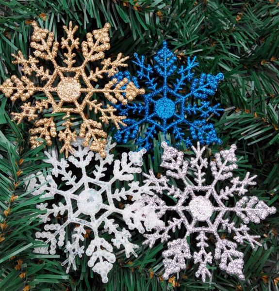 2019 10cm Christmas Tree Snowflakes Decorations Hanging Snowflakes Ceiling Party Ornaments White Glitter Outdoor Snowflake Party Ornaments Nt From