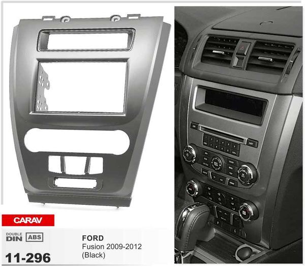 Carav 11 296 Car Radio Fascia Panel For Ford Fusion 2009 2012 Black Stereo Fascia Dash Cd Trim Installation Kit Decorate Your Car Interior Decorating