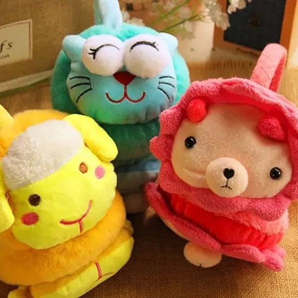 

wholesale-1 piecejinbao wen wholesale creative animal park with cute cartoon plush warm earmuffs winter earmuffs, Blue;gray