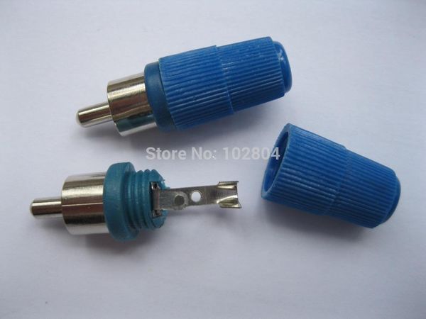 Soldate Blue RCA Plug Audio Video Connettore (non ha una coda morbida) 500 pezzi per vendita calda del lotto