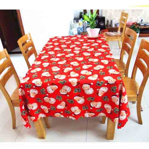 

Santa Claus Table Cloth Christmas Party Decoration Polyster Dinning Table Cover Overlays Festive Decoration Online SD703