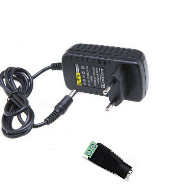 

12v power supply adapter 2a transformer us eu uk plug input ac 110v 220v 240v + female connector for 3528 5050 led flex strip light lighting