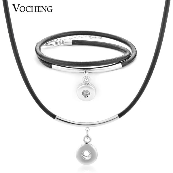 

Petite Ginger Snap jewelry NOOSA 12mm Snap Button Pendant Necklace Bracelet Set Genuine Leather Jewelry NN-357